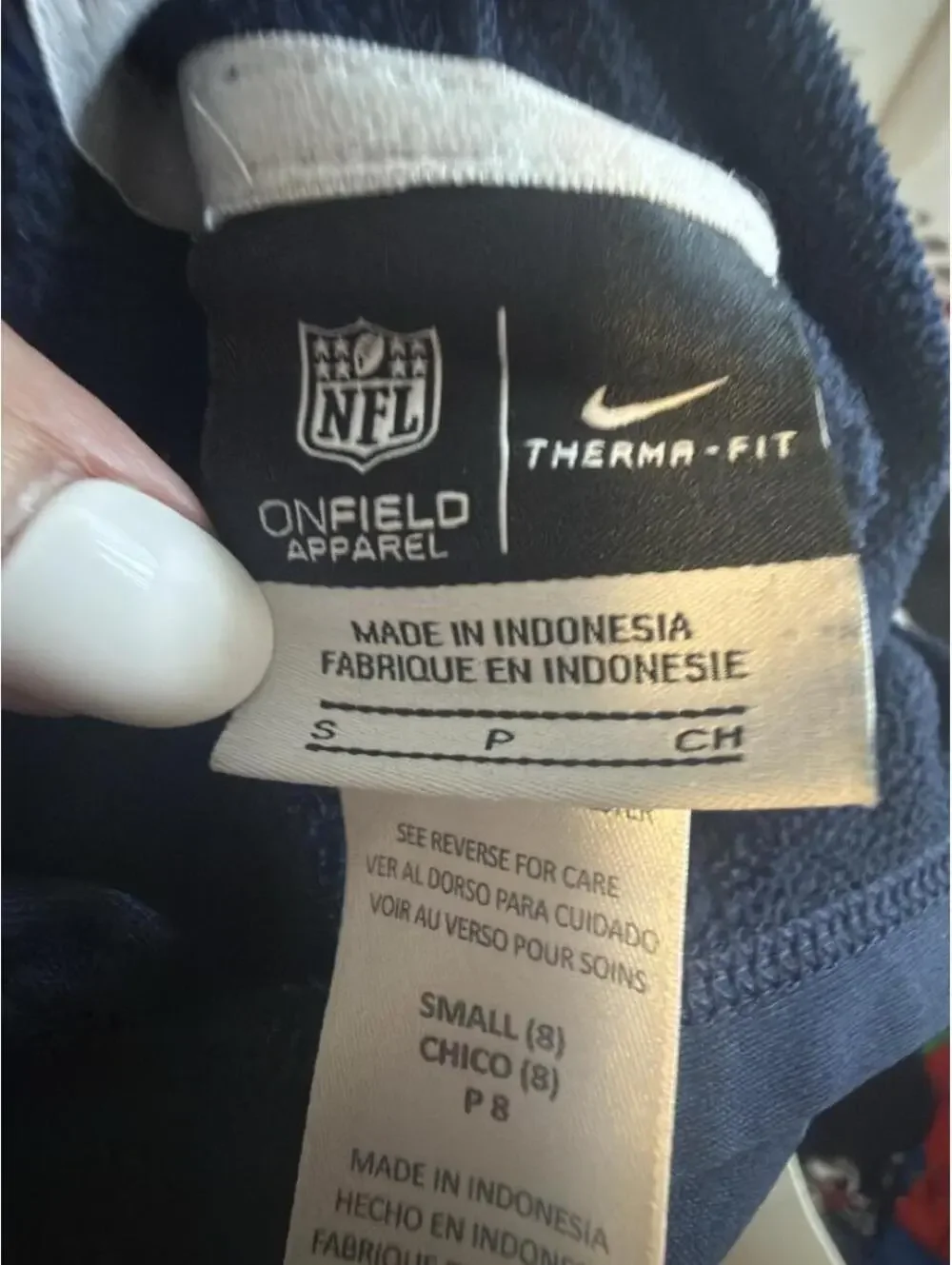 Nike NFL New England Patriots Super Bowl LII Therma-Fit Hoodie Small